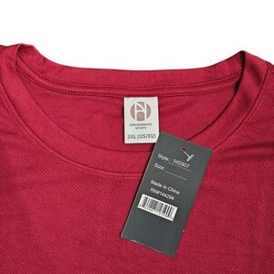 Men's Performance Stretch Long Sleeve Round Neck Jersey T Shirt US 3XL NWT
